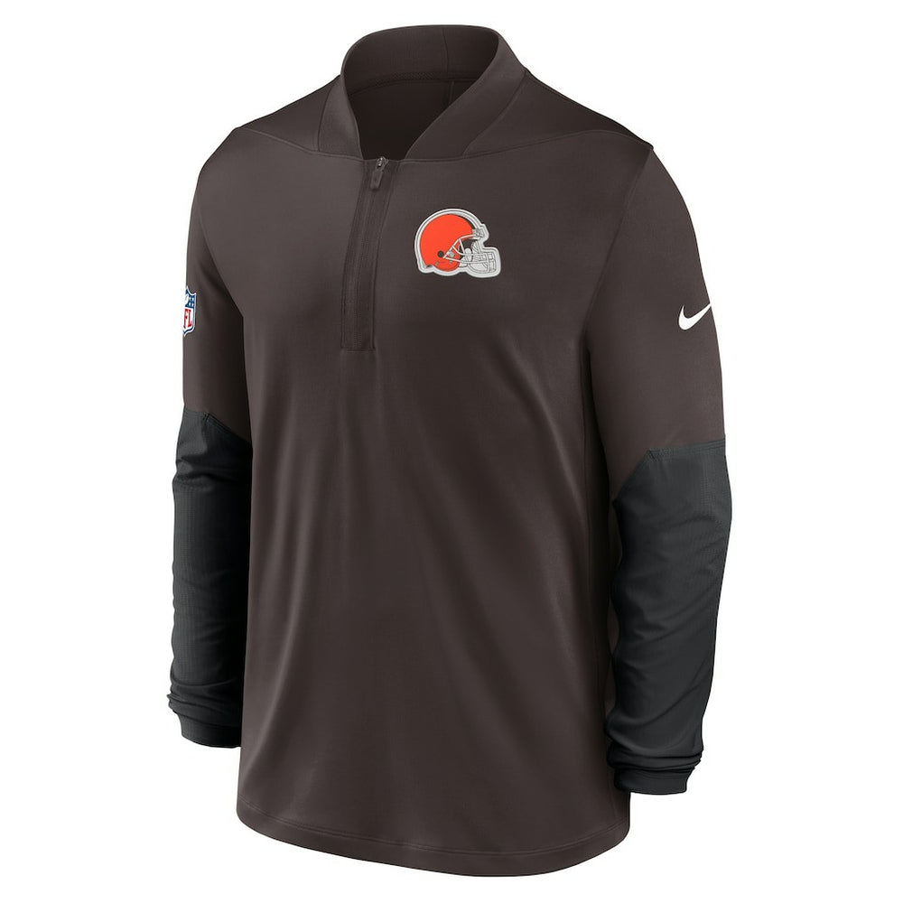 Cleveland Browns Sideline Dri-FIT Half-Zip Pullover - Brown sale