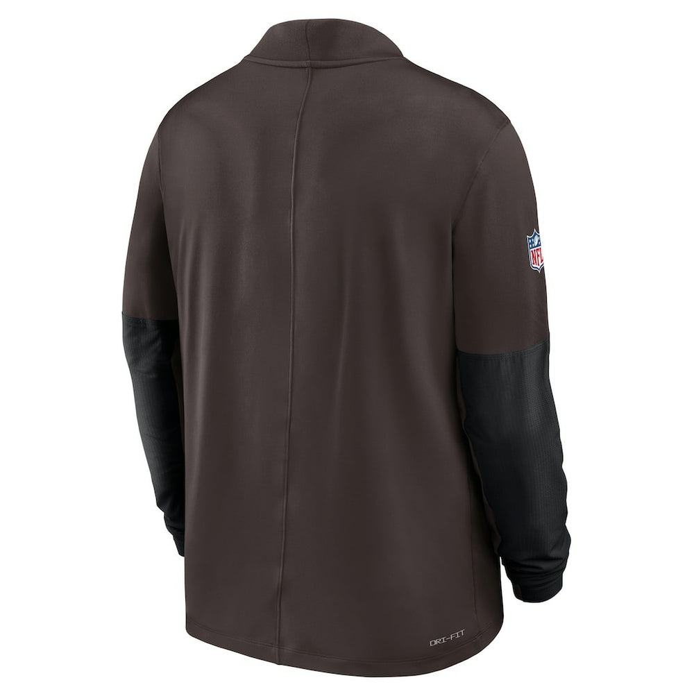 Cleveland Browns Sideline Dri-FIT Half-Zip Pullover - Brown sale