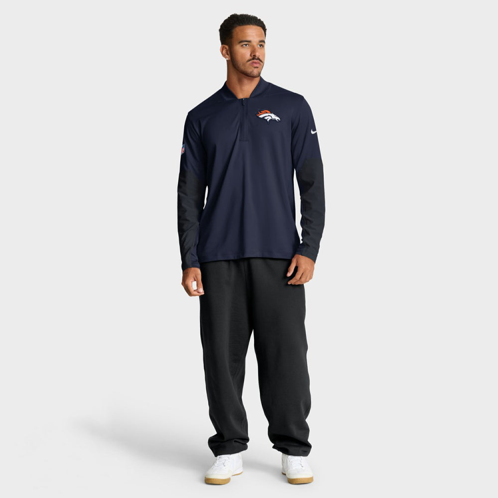 Denver Broncos Sideline Dri-FIT Half-Zip Pullover - Navy on sale
