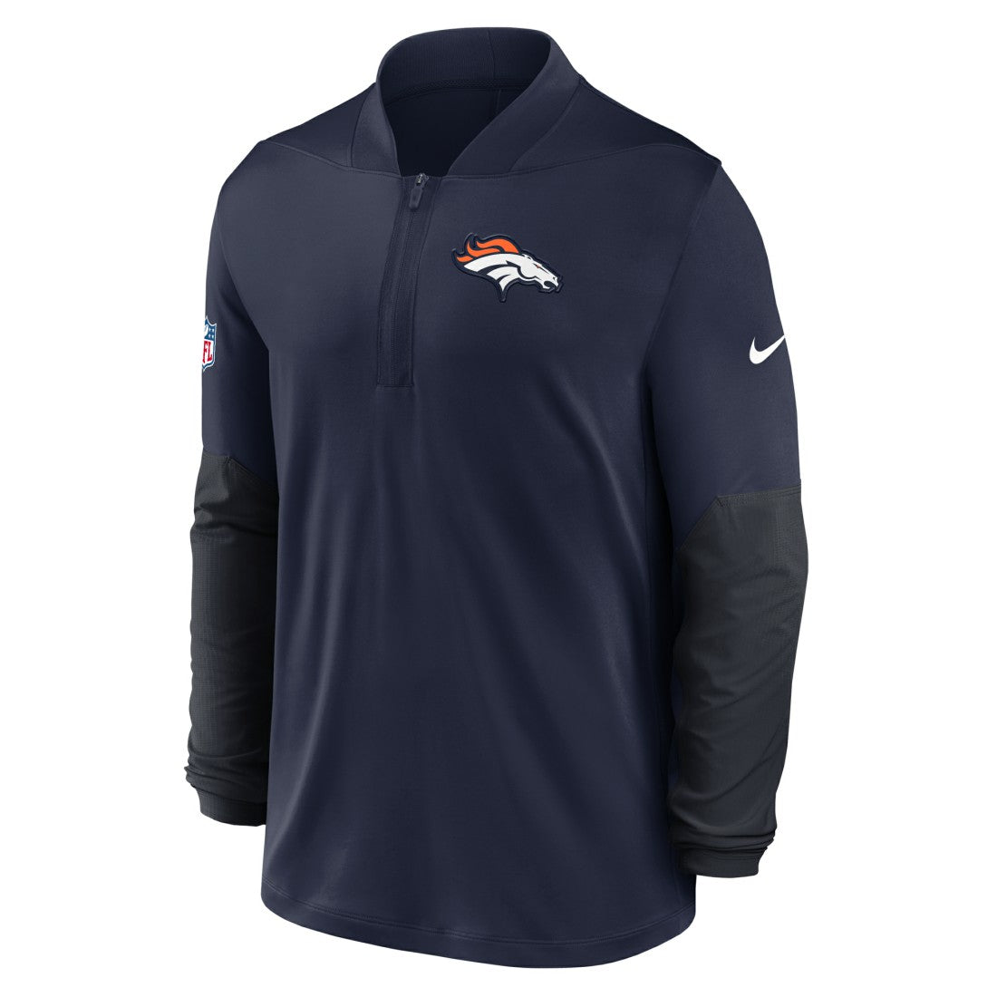 Denver Broncos Sideline Dri-FIT Half-Zip Pullover - Navy on sale
