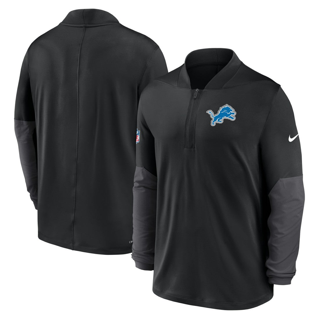 Detroit Lions Sideline Dri-FIT Half-Zip Pullover - Black sale
