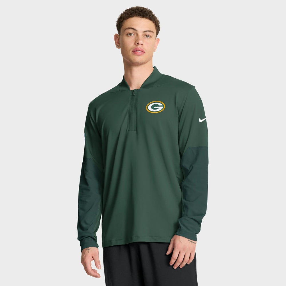 Green Bay Packers Sideline Dri-FIT Half-Zip Pullover - Green outlet