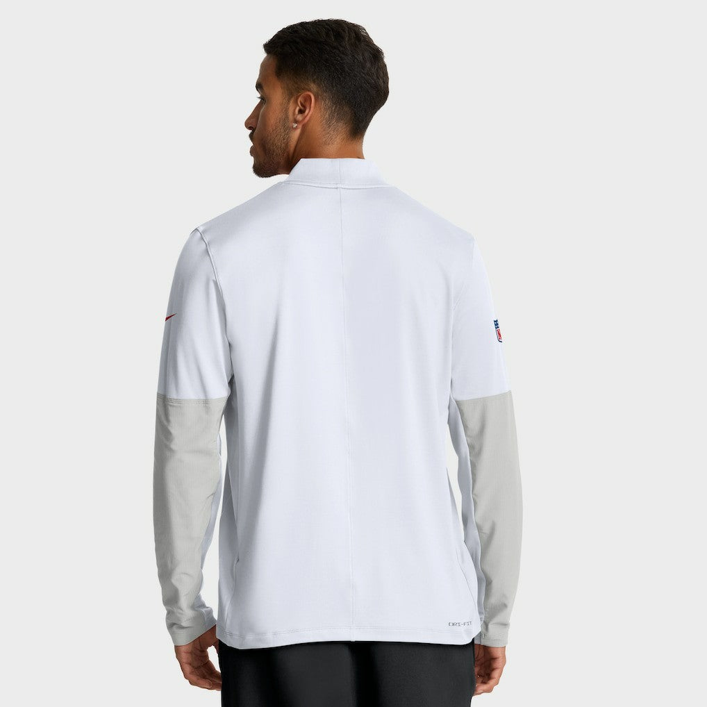 Kansas City Chiefs Sideline Dri-FIT Half-Zip Pullover - White sale