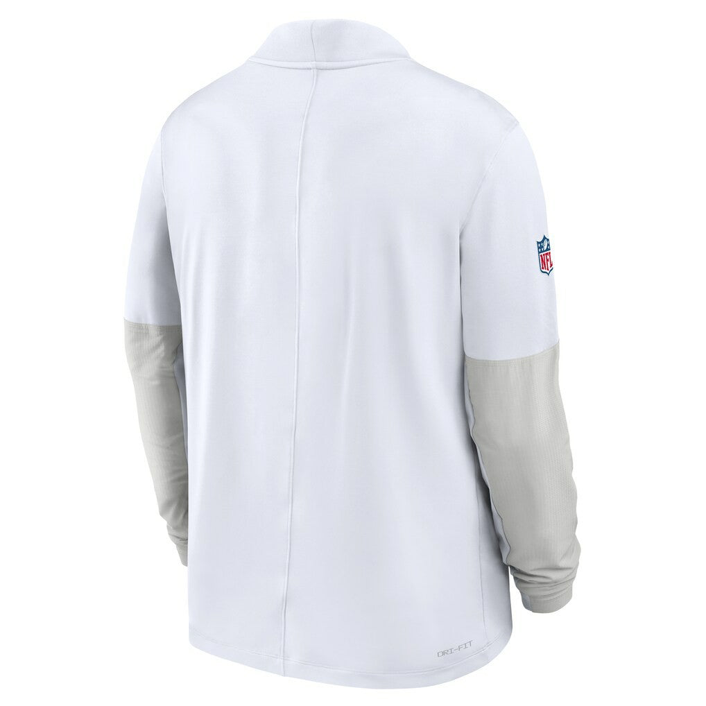 Kansas City Chiefs Sideline Dri-FIT Half-Zip Pullover - White sale