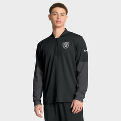 Las Vegas Raiders Sideline Dri-FIT Half-Zip Pullover - Black sale