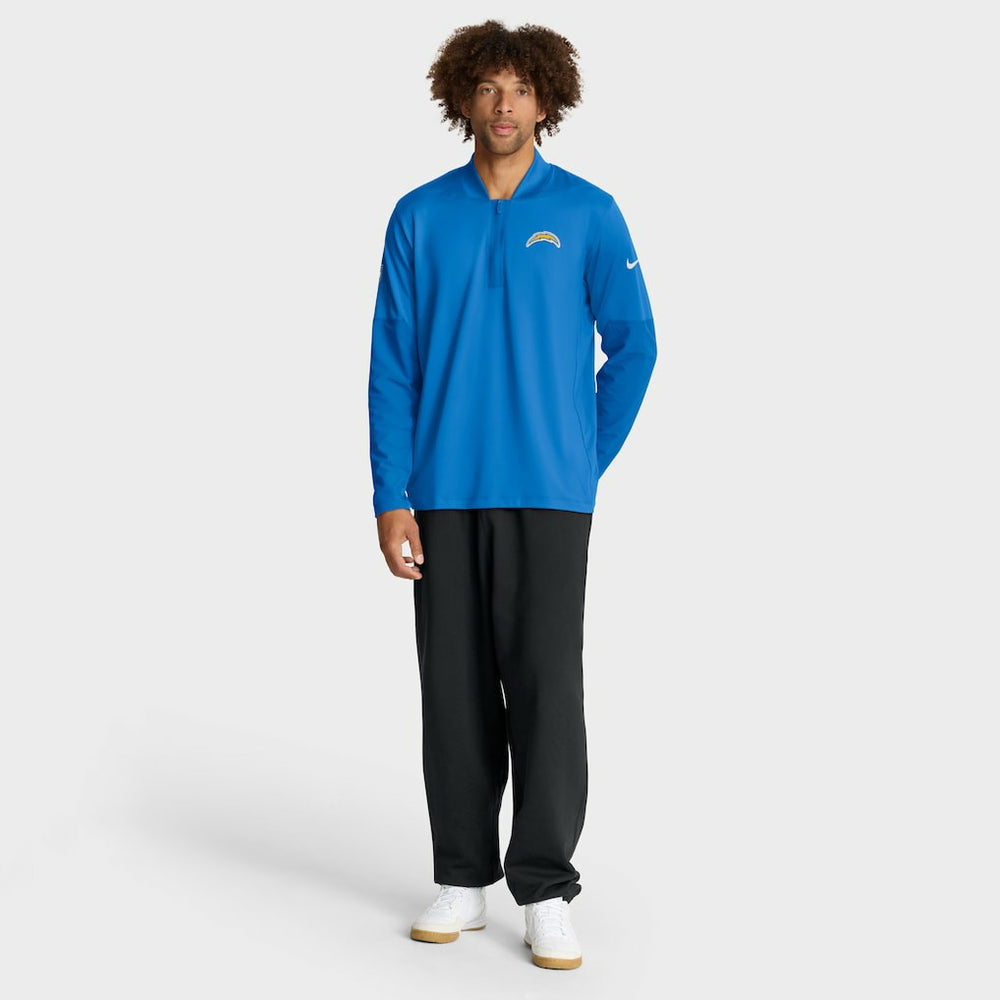 Los Angeles Chargers Sideline Dri-FIT Half-Zip Pullover - Powder Blue on sale