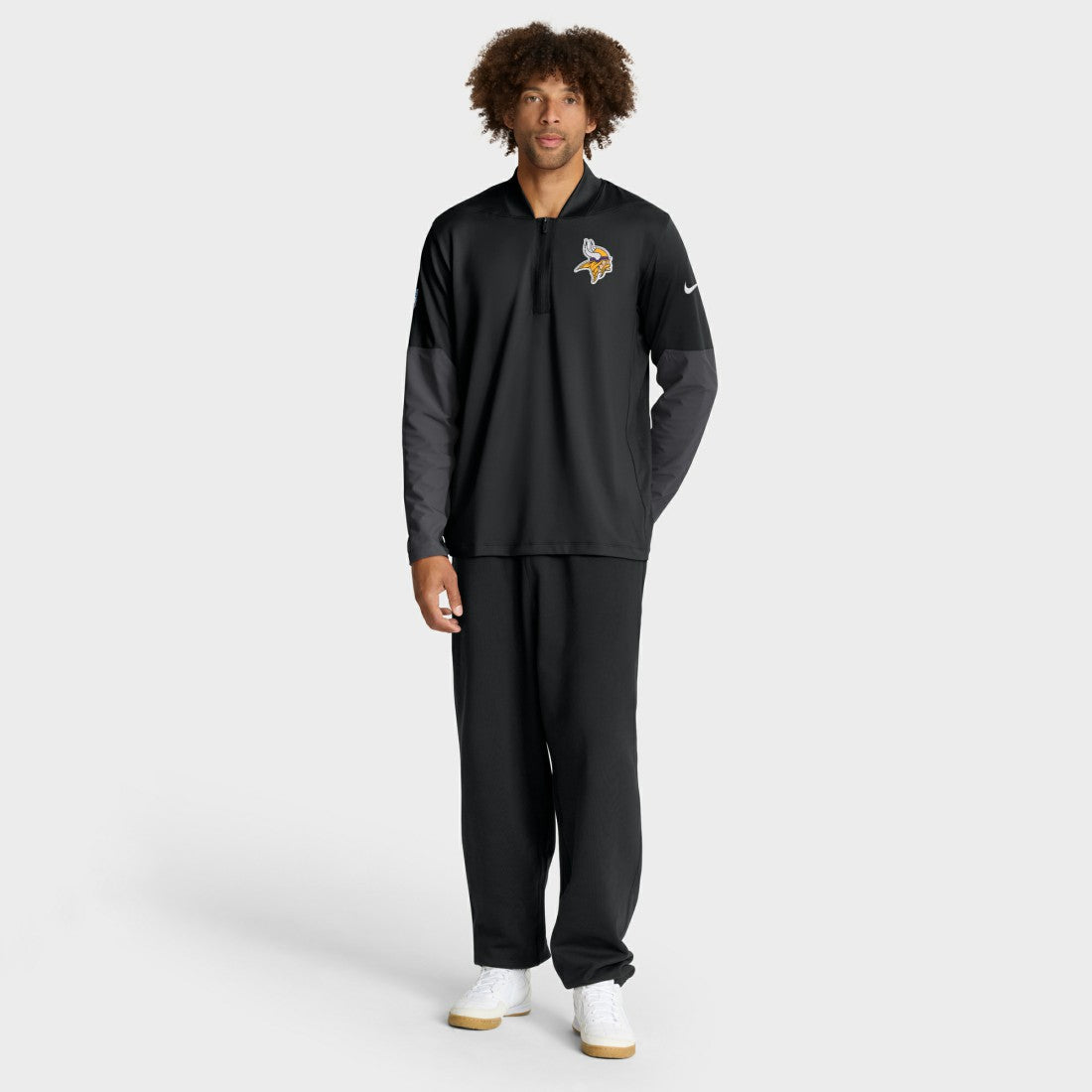 Minnesota Vikings Sideline Dri-FIT Half-Zip Pullover - Black for sale