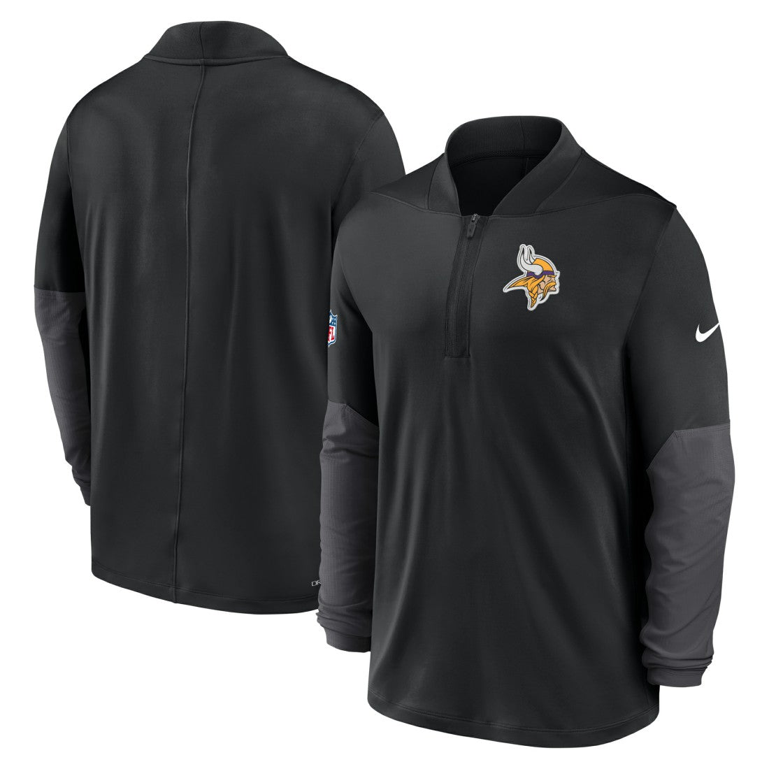 Minnesota Vikings Sideline Dri-FIT Half-Zip Pullover - Black for sale