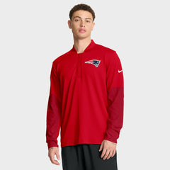 New England Patriots Sideline Dri-FIT Half-Zip Pullover - Red for sale