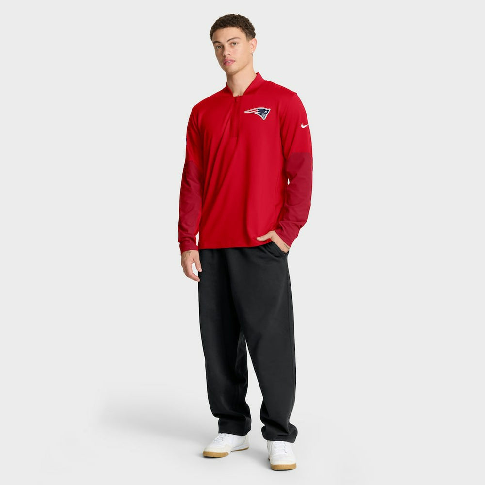 New England Patriots Sideline Dri-FIT Half-Zip Pullover - Red for sale
