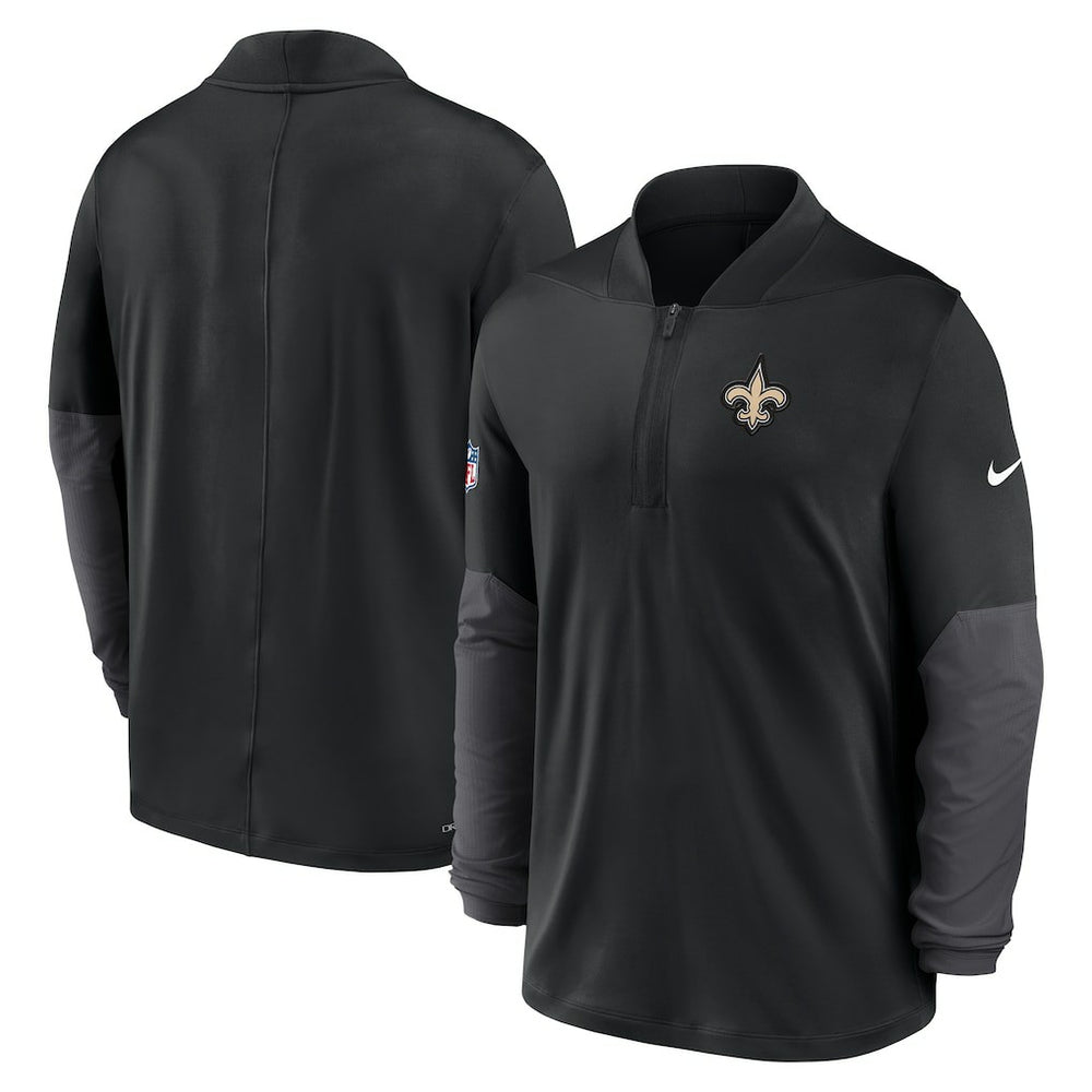 New Orleans Saints Sideline Dri-FIT Half-Zip Pullover - Black on sale