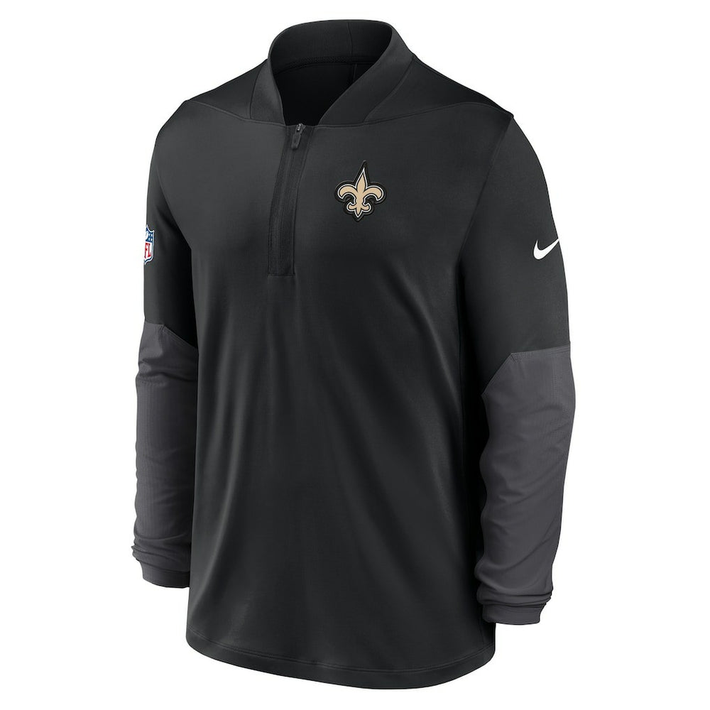 New Orleans Saints Sideline Dri-FIT Half-Zip Pullover - Black on sale