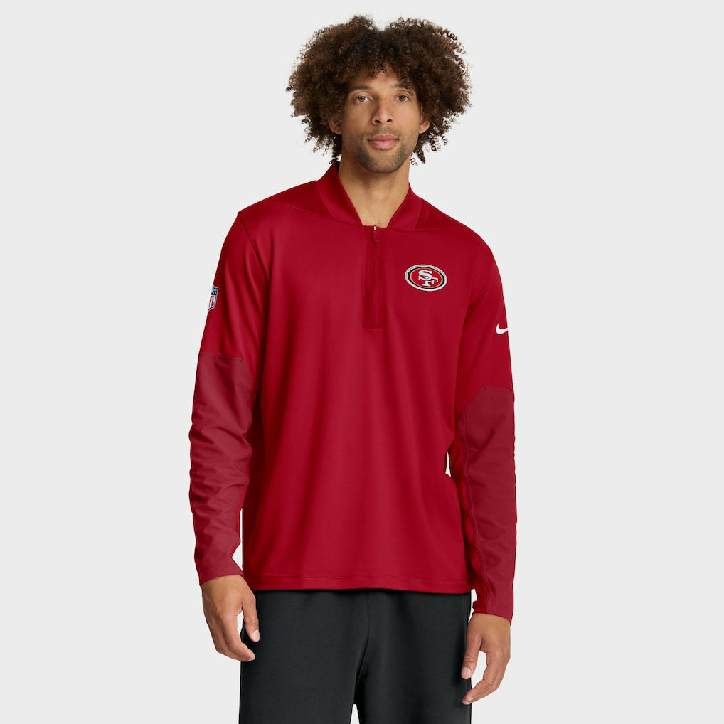 San Francisco 49ers Sideline Dri-FIT Half-Zip Pullover - Scarlet cheap