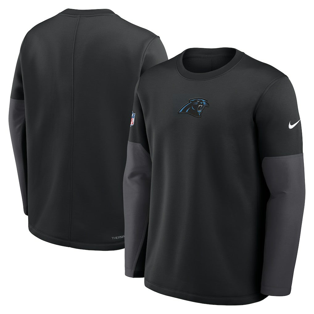 Carolina Panthers Sideline Coach Therma-FIT Long Sleeve T-Shirt - Black outlet