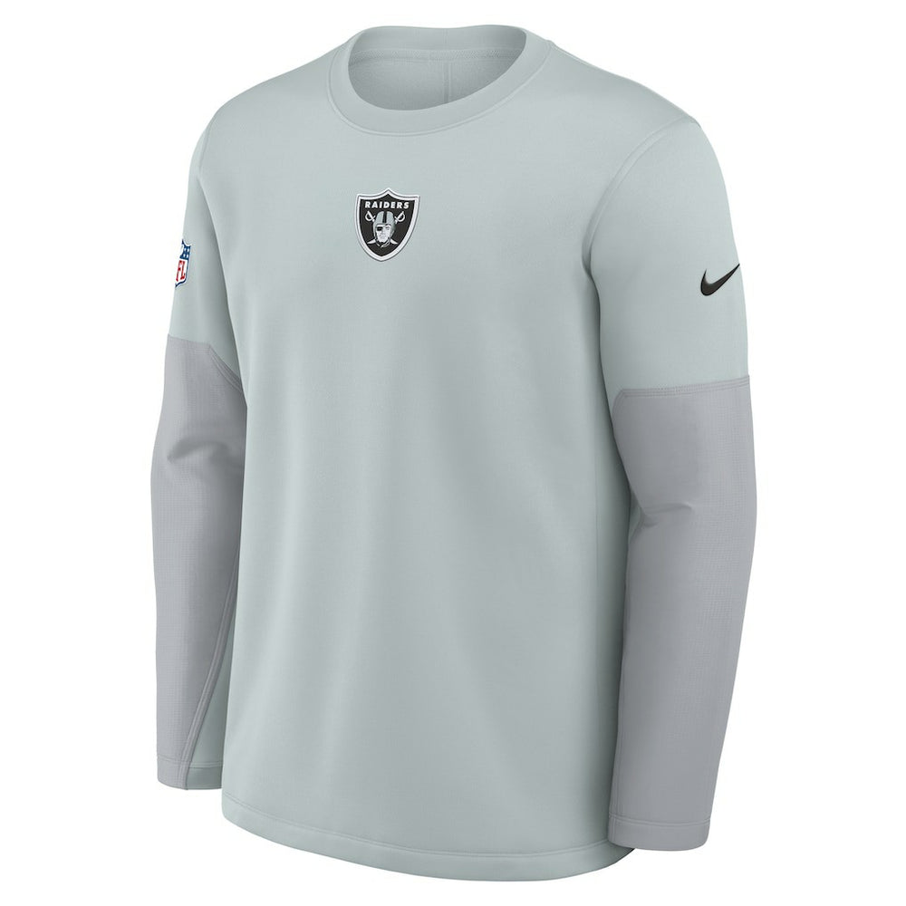 Las Vegas Raiders Sideline Coach Therma-FIT Long Sleeve T-Shirt - Silver cheap