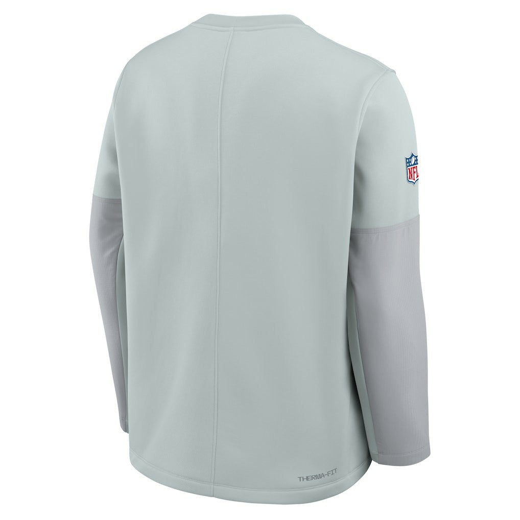 Las Vegas Raiders Sideline Coach Therma-FIT Long Sleeve T-Shirt - Silver cheap