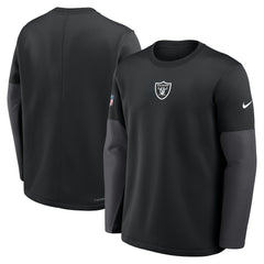 Las Vegas Raiders Sideline Coach Therma-FIT Long Sleeve T-Shirt - Black discount