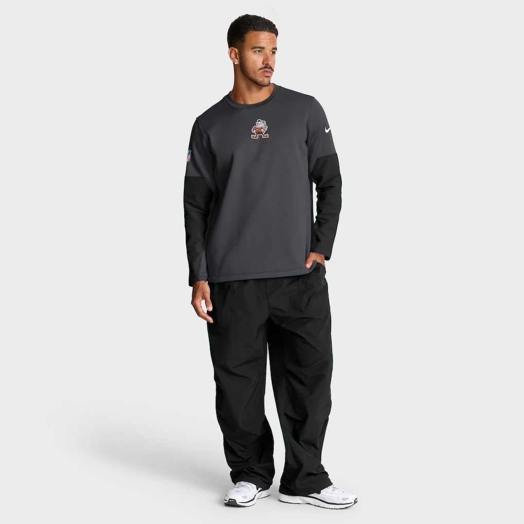 Cleveland Browns Sideline Coach Therma-FIT Long Sleeve T-Shirt - Anthracite discount