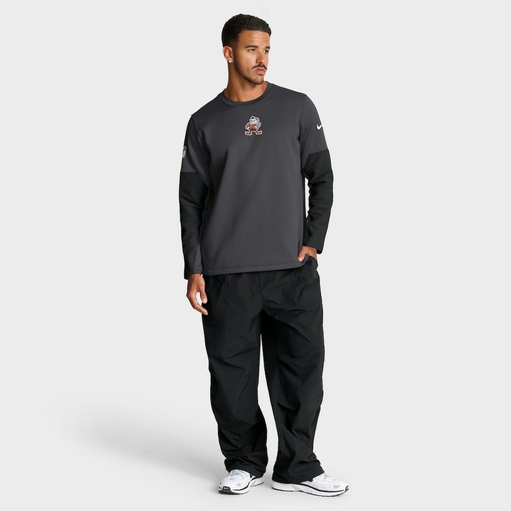 Cleveland Browns Sideline Coach Therma-FIT Long Sleeve T-Shirt - Anthracite discount