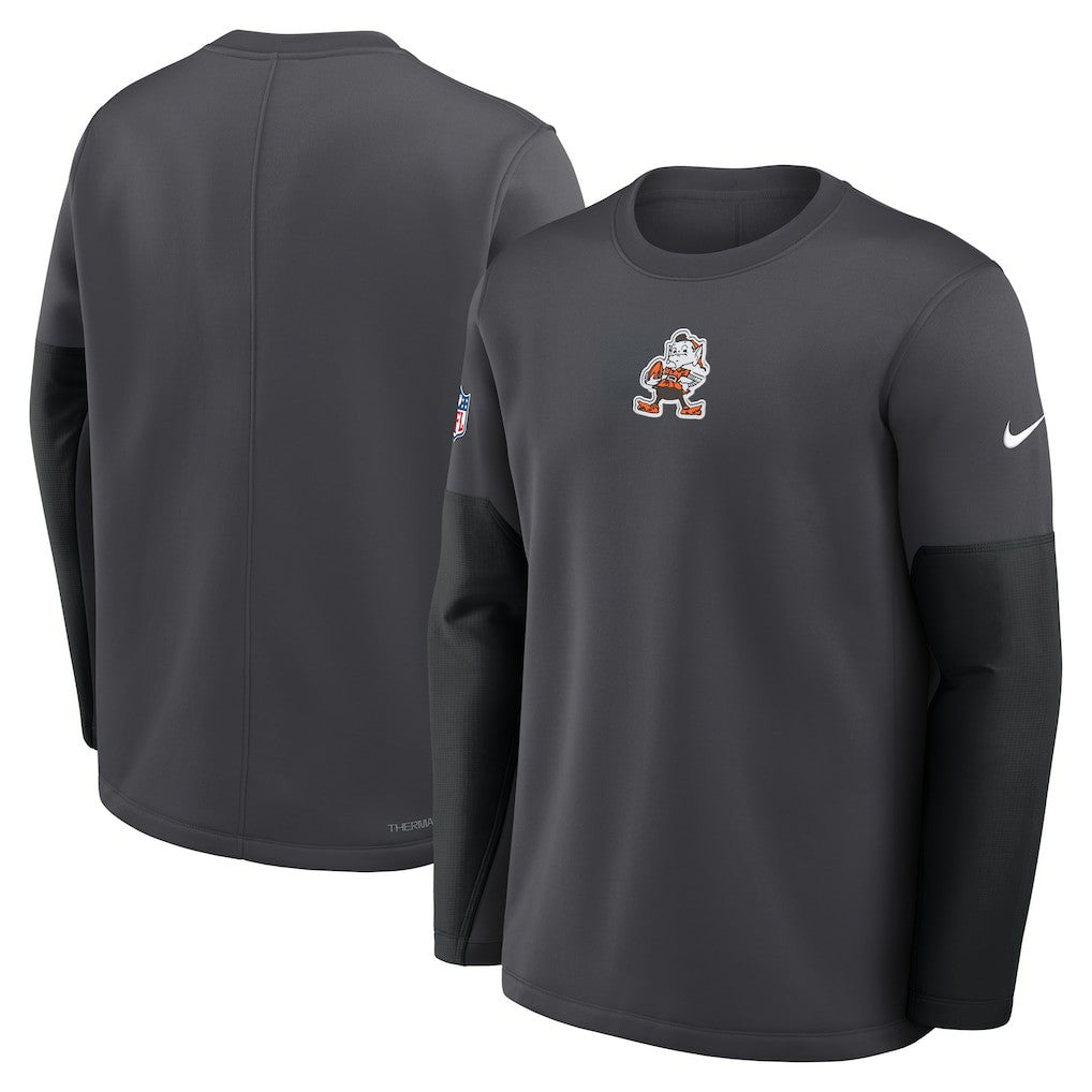 Cleveland Browns Sideline Coach Therma-FIT Long Sleeve T-Shirt - Anthracite discount