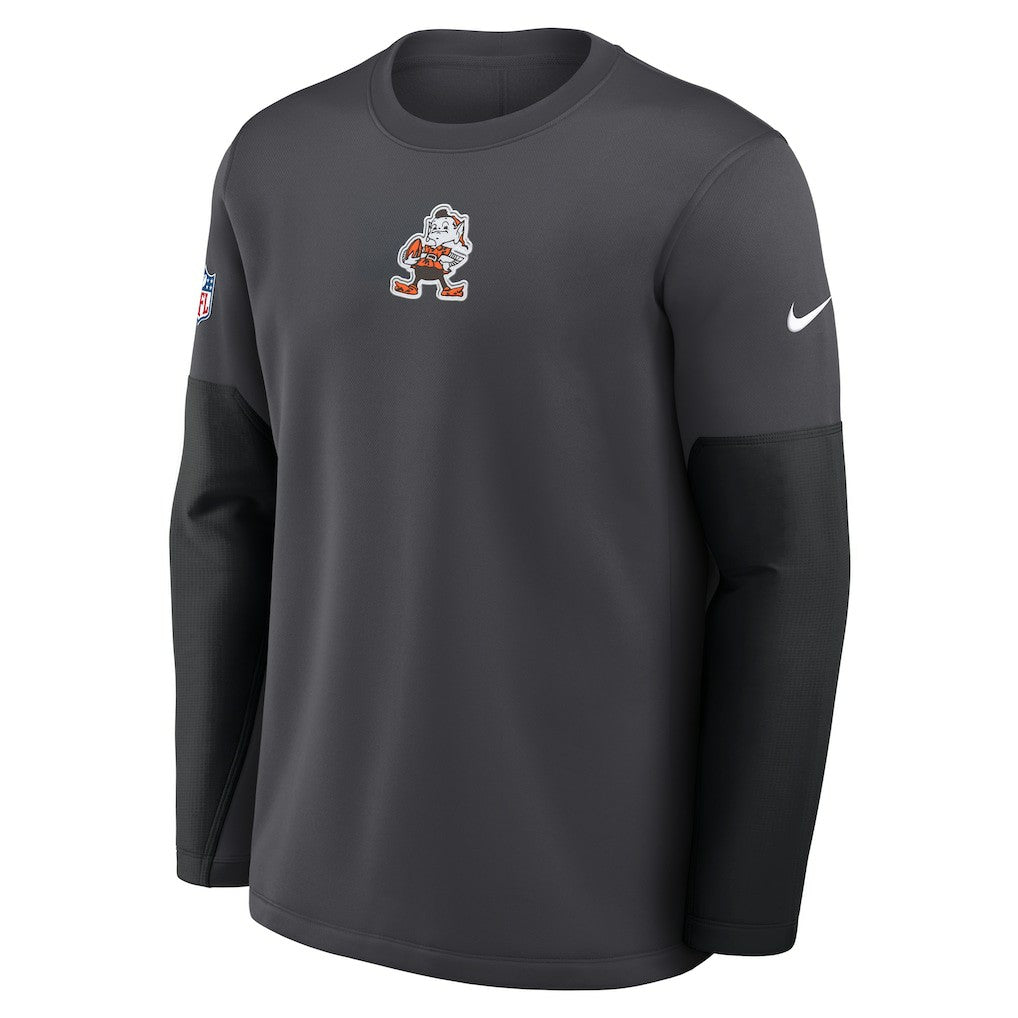 Cleveland Browns Sideline Coach Therma-FIT Long Sleeve T-Shirt - Anthracite discount