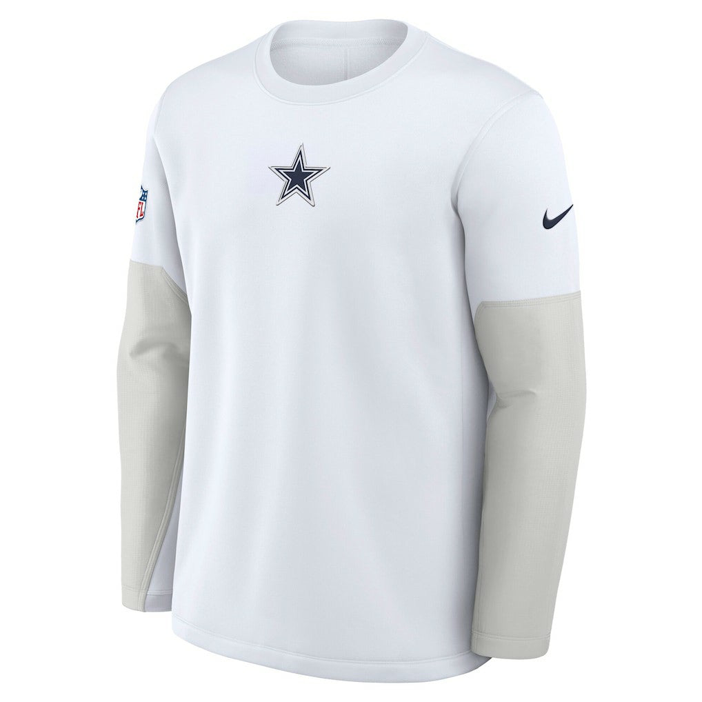 Dallas Cowboys Sideline Coach Therma-FIT Long Sleeve T-Shirt - White discount