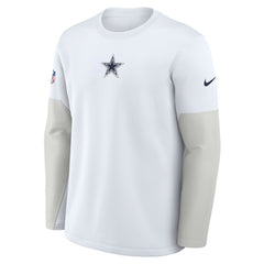Dallas Cowboys Sideline Coach Therma-FIT Long Sleeve T-Shirt - White discount