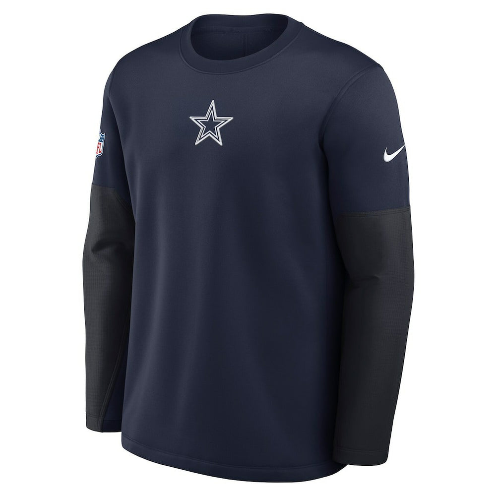 Dallas Cowboys Sideline Coach Therma-FIT Long Sleeve T-Shirt - Navy discount