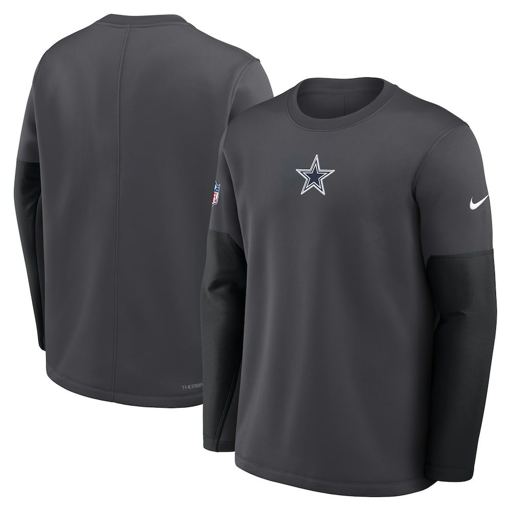 Dallas Cowboys Sideline Coach Therma-FIT Long Sleeve T-Shirt - Anthracite discount