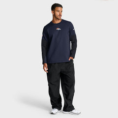 Denver Broncos Sideline Coach Therma-FIT Long Sleeve T-Shirt - Navy for sale