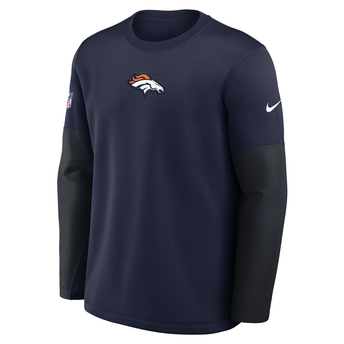 Denver Broncos Sideline Coach Therma-FIT Long Sleeve T-Shirt - Navy for sale