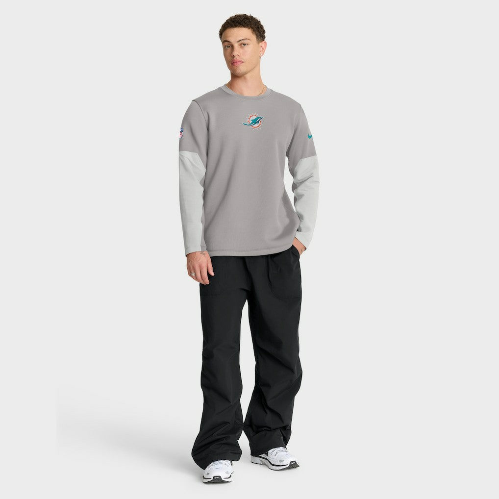 Miami Dolphins Sideline Coach Therma-FIT Long Sleeve T-Shirt - Gray on sale