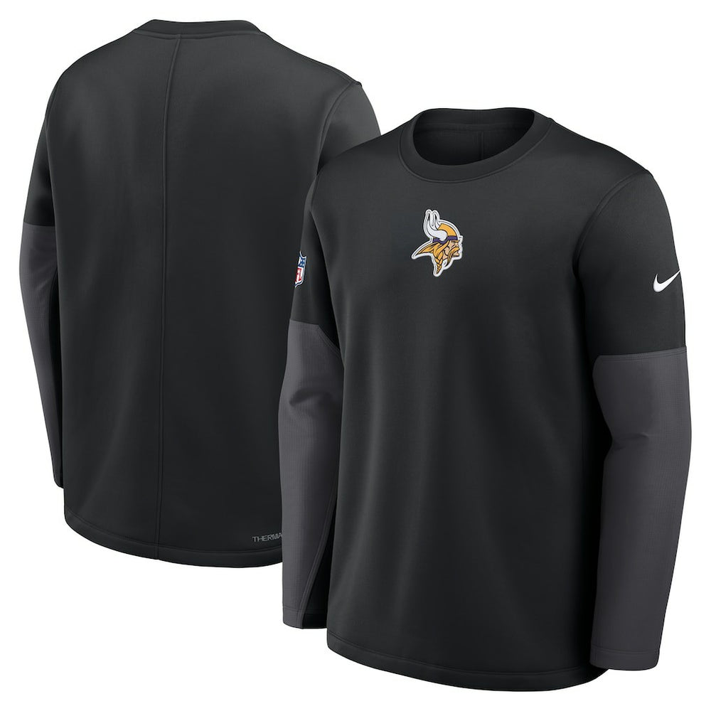 Minnesota Vikings Sideline Coach Therma-FIT Long Sleeve T-Shirt - Black sale