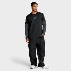 Detroit Lions Sideline Coach Therma-FIT Long Sleeve T-Shirt - Black discount