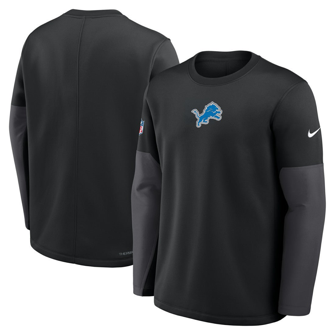 Detroit Lions Sideline Coach Therma-FIT Long Sleeve T-Shirt - Black discount