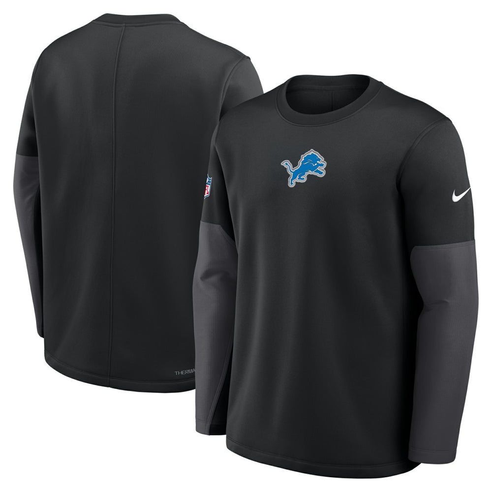 Detroit Lions Sideline Coach Therma-FIT Long Sleeve T-Shirt - Black discount