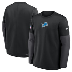 Detroit Lions Sideline Coach Therma-FIT Long Sleeve T-Shirt - Black discount