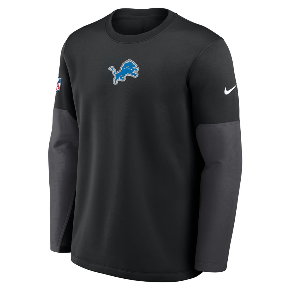 Detroit Lions Sideline Coach Therma-FIT Long Sleeve T-Shirt - Black discount