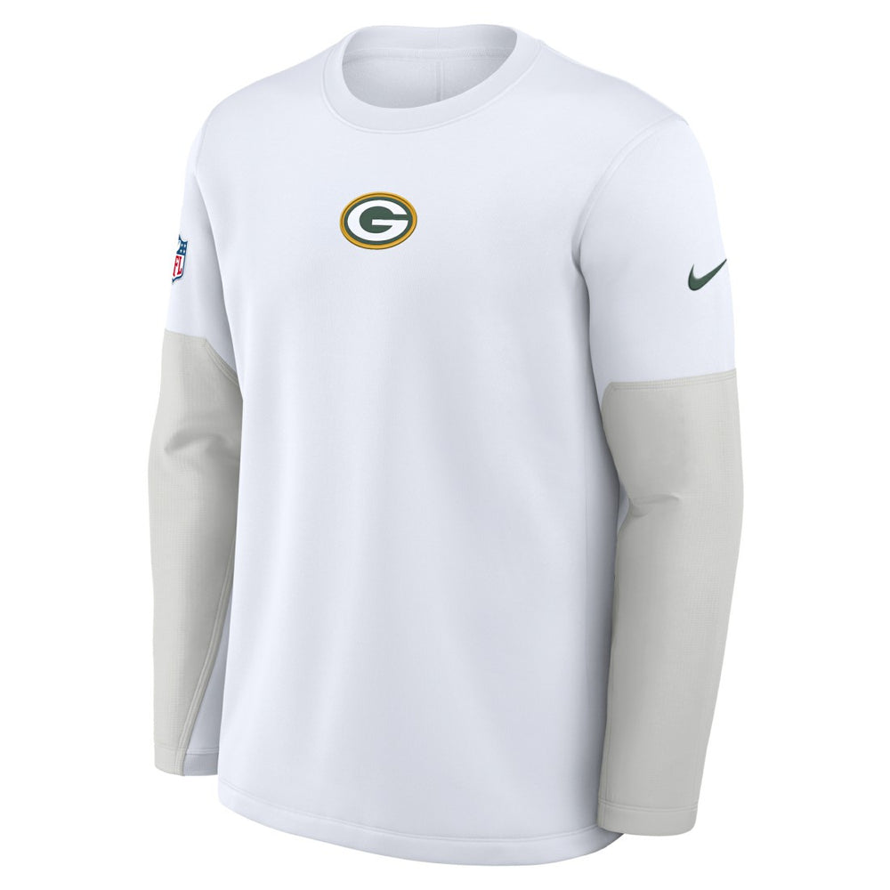 Green Bay Packers Sideline Coach Therma-FIT Long Sleeve T-Shirt - White for sale