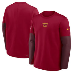Washington Commanders Sideline Coach Therma-FIT Long Sleeve T-Shirt - Burgundy outlet