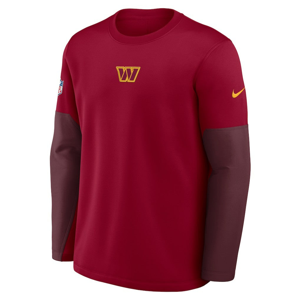 Washington Commanders Sideline Coach Therma-FIT Long Sleeve T-Shirt - Burgundy outlet