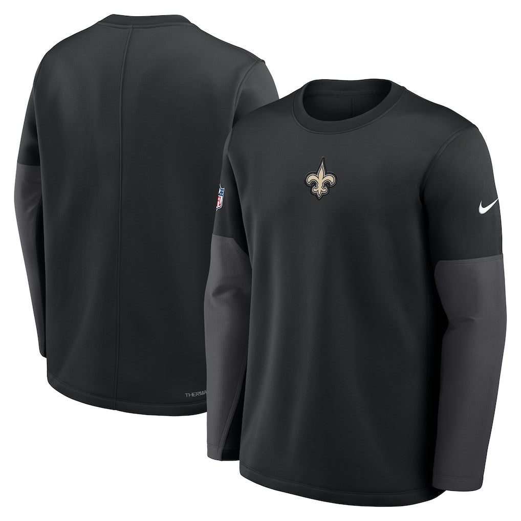 New Orleans Saints Sideline Coach Therma-FIT Long Sleeve T-Shirt - Black outlet
