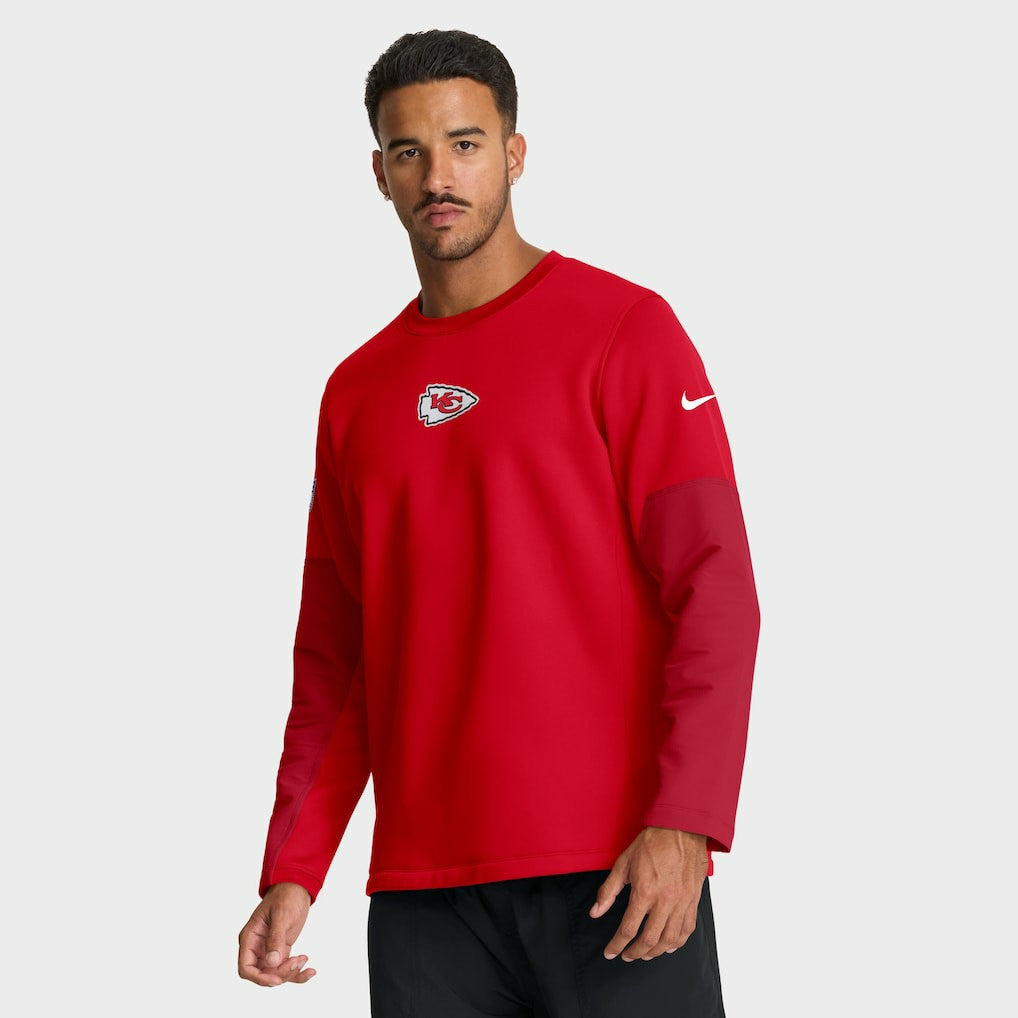 Kansas City Chiefs Sideline Coach Therma-FIT Long Sleeve T-Shirt - Red on sale