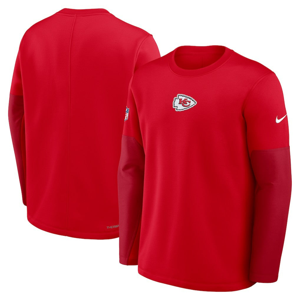 Kansas City Chiefs Sideline Coach Therma-FIT Long Sleeve T-Shirt - Red on sale