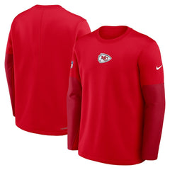 Kansas City Chiefs Sideline Coach Therma-FIT Long Sleeve T-Shirt - Red on sale
