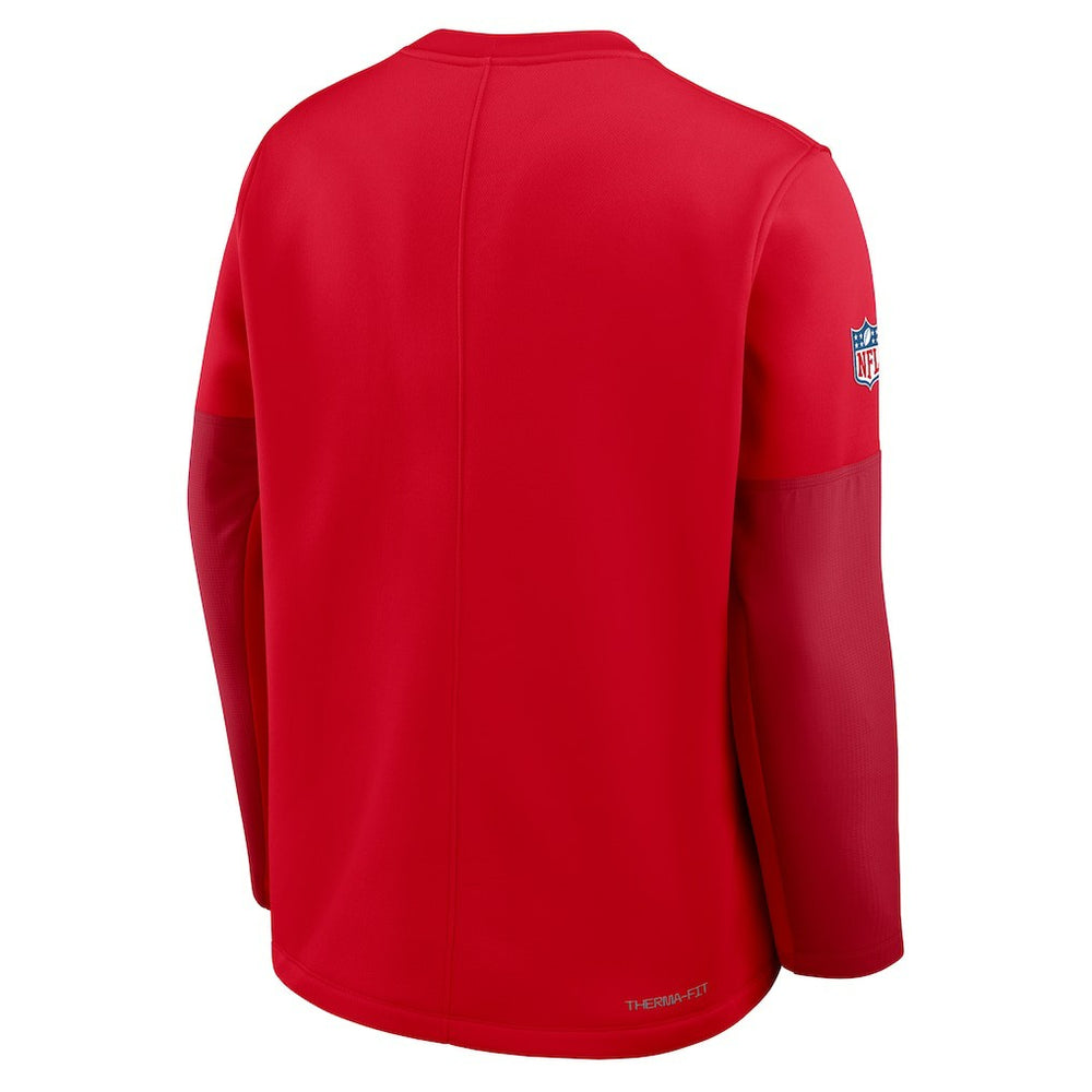 Kansas City Chiefs Sideline Coach Therma-FIT Long Sleeve T-Shirt - Red on sale