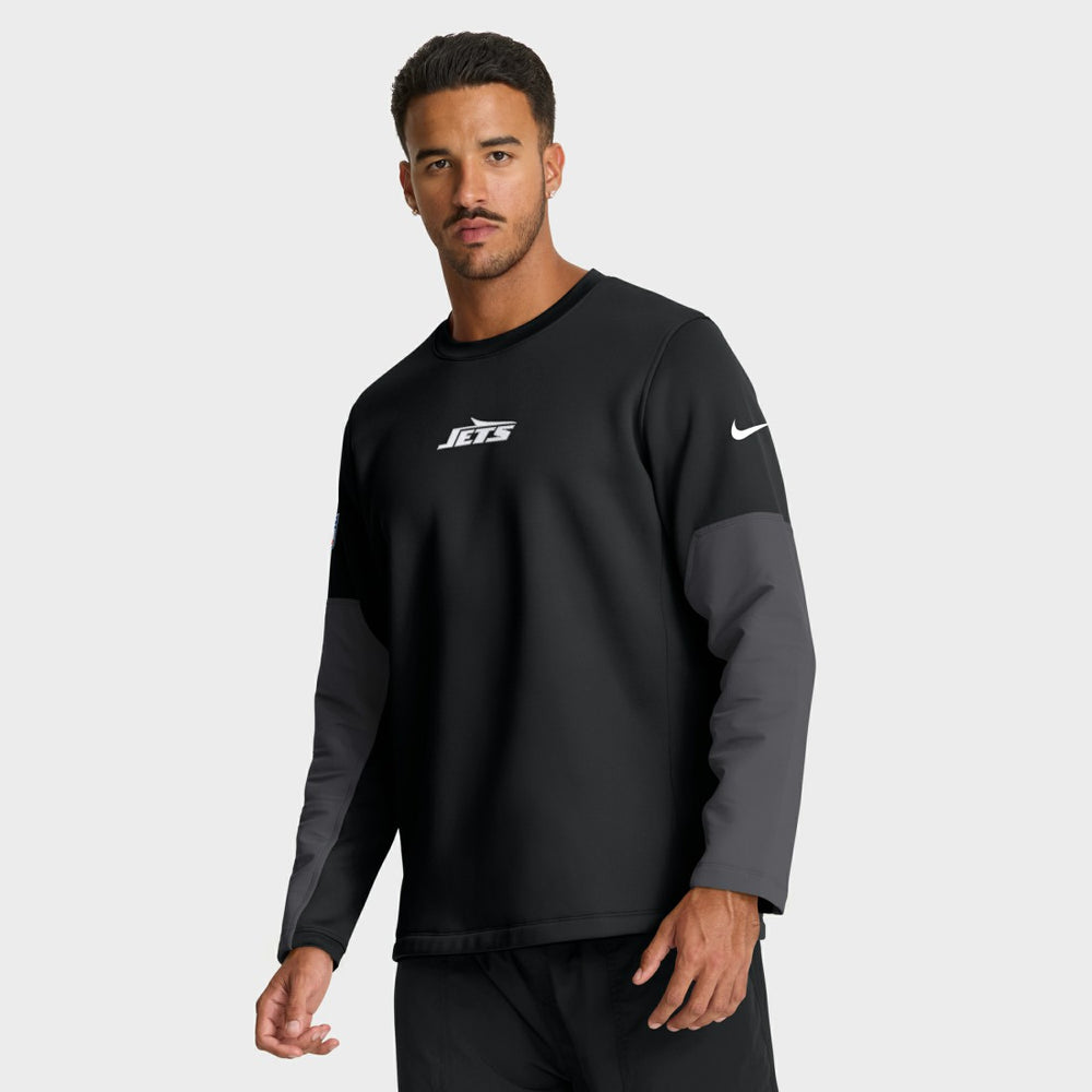 New York Jets Sideline Coach Therma-FIT Long Sleeve T-Shirt - Black cheap