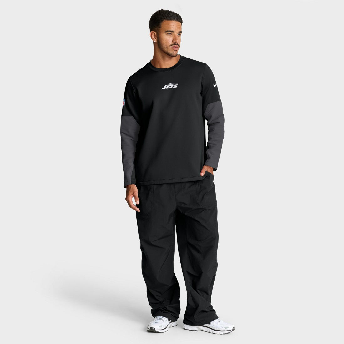 New York Jets Sideline Coach Therma-FIT Long Sleeve T-Shirt - Black cheap