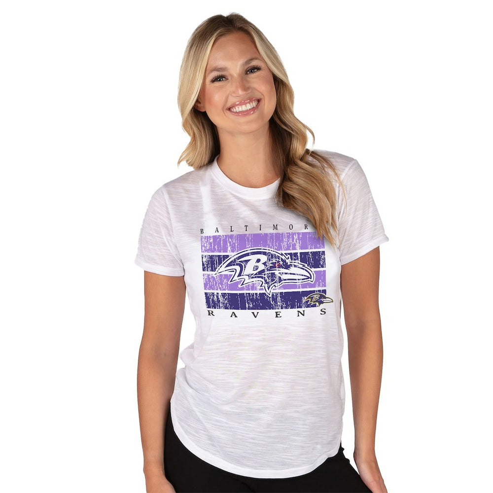 Baltimore Ravens Concepts Sport Women's Infuse Lightweight Slub Knit Top - White on sale