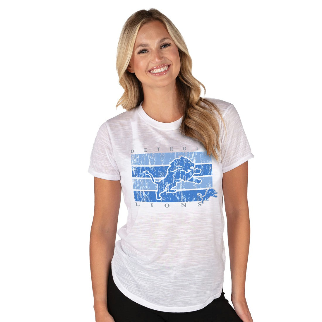Detroit Lions Concepts Sport Women's Infuse Lightweight Slub Knit Top - White for sale